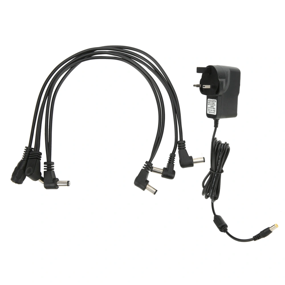 Power Adapter 9V Plastic Guitar Multi Effect 1 to 5 C2T Line Industrial Tools 850mA AC100‑240VUK Plug