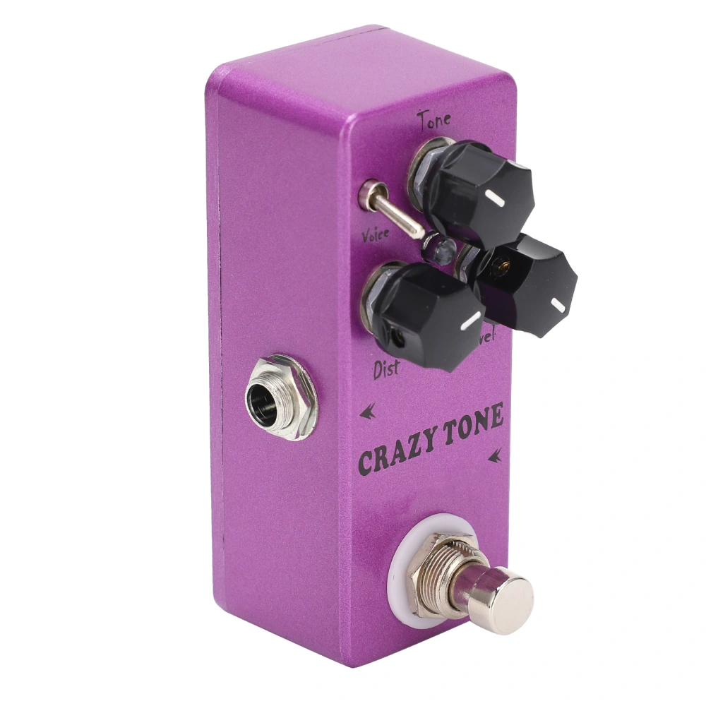 Distortion Guitar Effect Pedal Crazy Tone Fully Analog Circuit Accessory for Electric