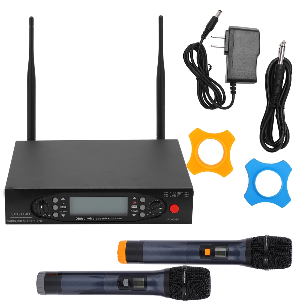 Wireless Microphone Set FM UHF Digital Audio Equipment for Home Use 100‑240V