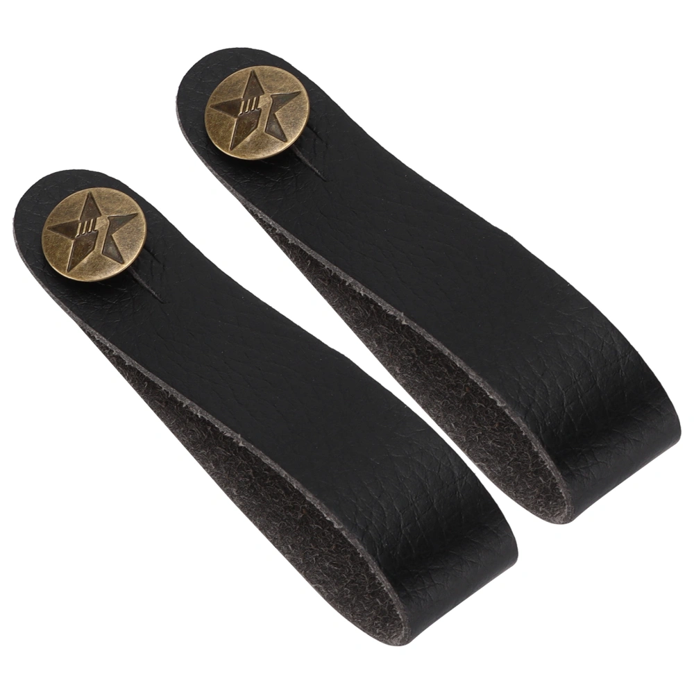 2Pcs Guitar Neck Strap Button String PU Leather Headstock Tie for Acoustic Electric Ukulele