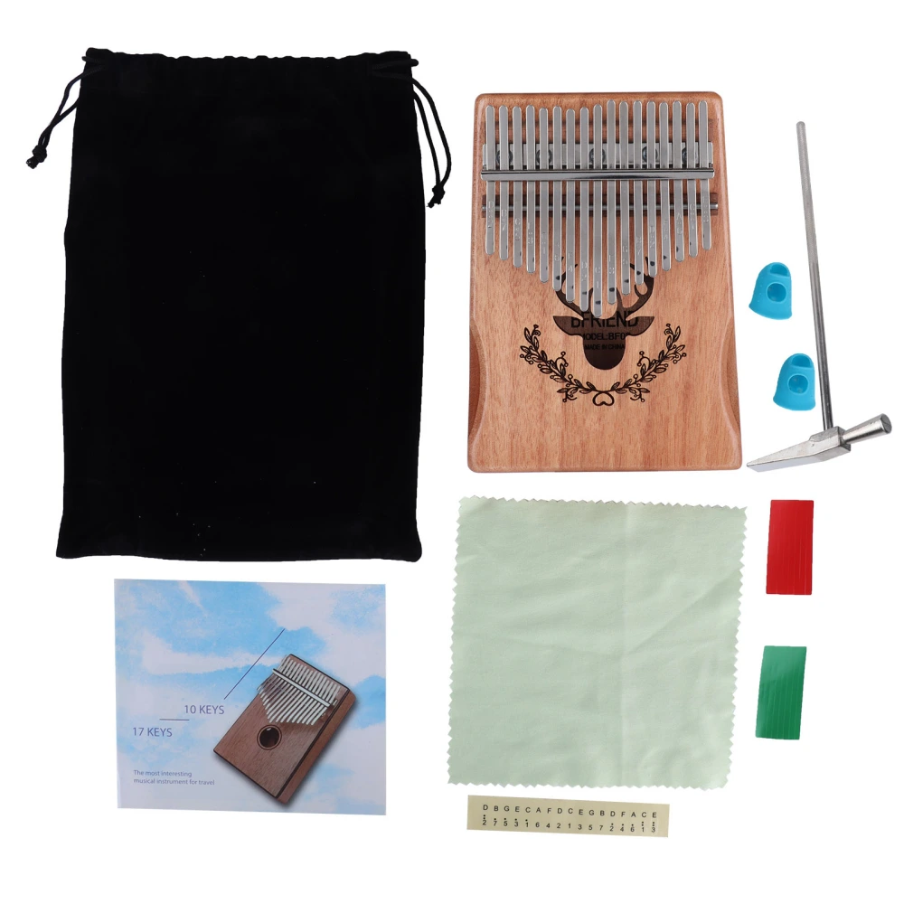 17 Key Kalimba Thumb Piano Acacia Mini Portable Musical Instrument Toy Birthday Gift