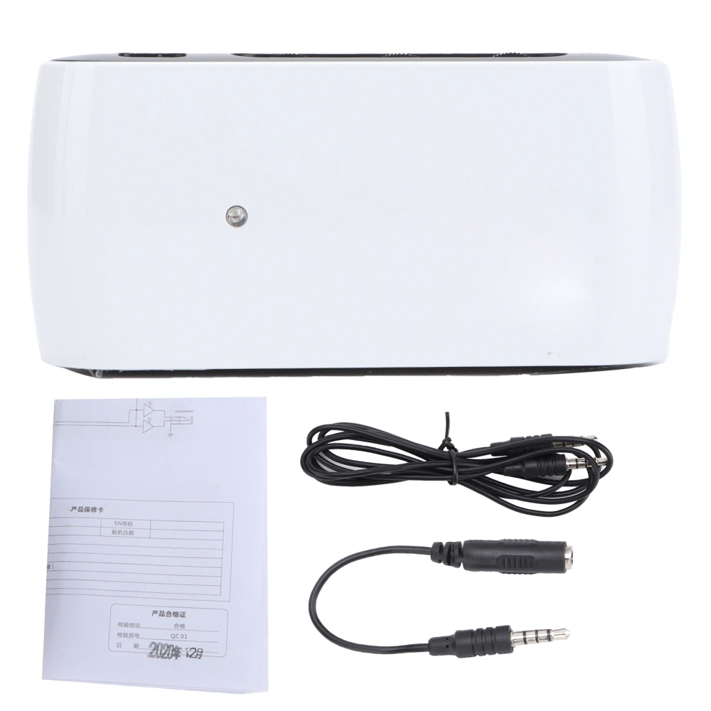 Headphone Guitar Amplifier White Instrument Accessory with Mono Socket for Bass IPLUG