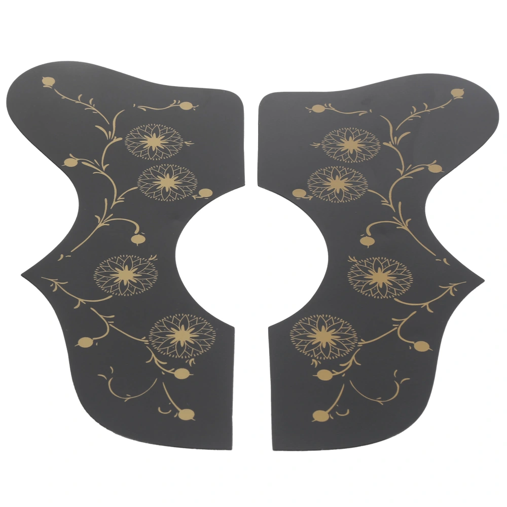 2Pcs Guitar Guard Picks AntiScratch Pickguard Stringed Instrument Plastic Protection Plate(Black )