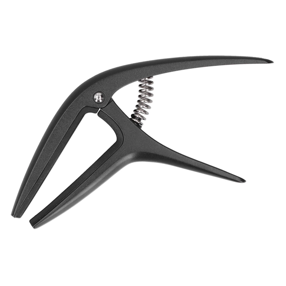 Zinc Alloy Acoustic Guitar Capo Silica Gel Clamp Mouth Ergonomics for Bass Ukulele ViolinBlack