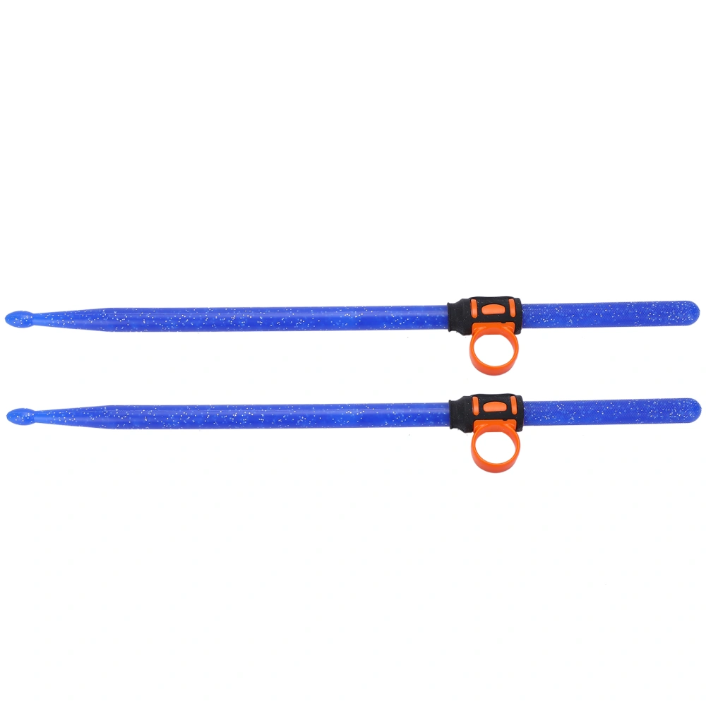 2Pcs Drum Kit Drumsticks Plastic Percussion Stick Silicone Finger Sleeve Instrument Supplies