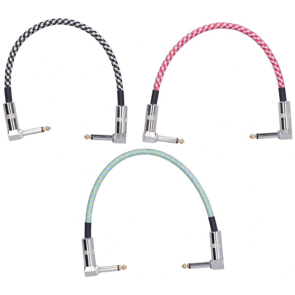 3Pcs Guitar Effect Pedal Cables Connector Music Instrument Accessories 32 X 1.5 X 0.47cm