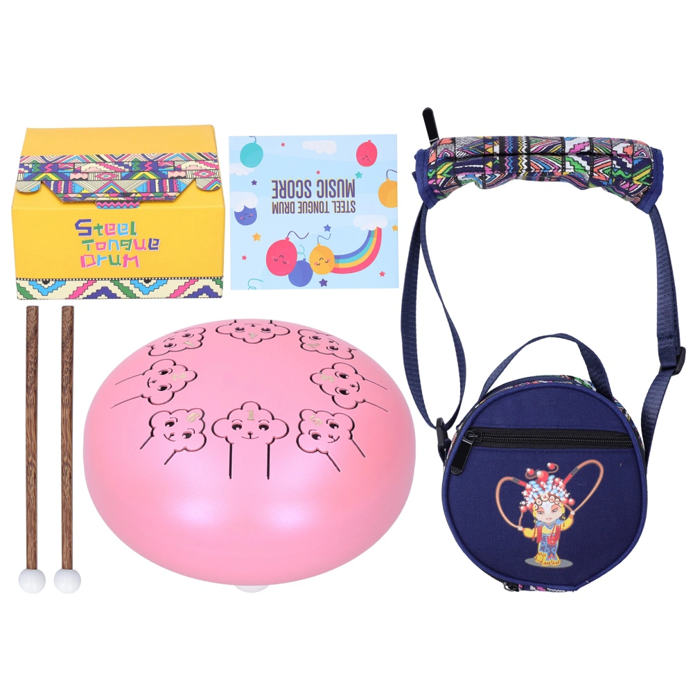 SLADE Steel Tongue Drum Handheld Cartoon Percussion Beginner Music Lover Gift 5.5inPink