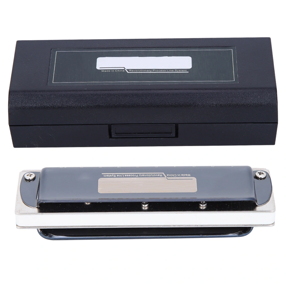 10‑Hole Harmonica Blues C Key Harp Wind Musical Instrument Beginner Practice KS‑10BHWhite