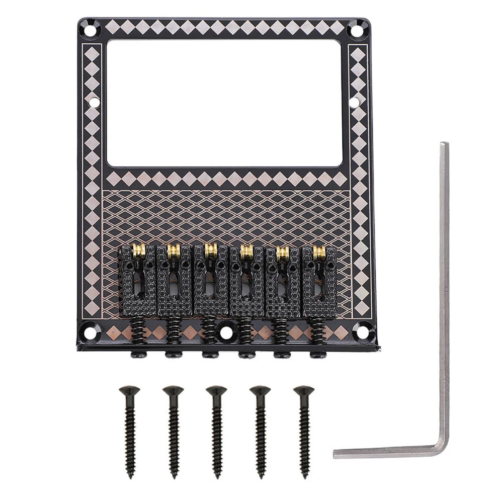 Metal Roller Saddle Bridge Humbucker Pickup Mount for ST Guitar Replacement Parts(Black)