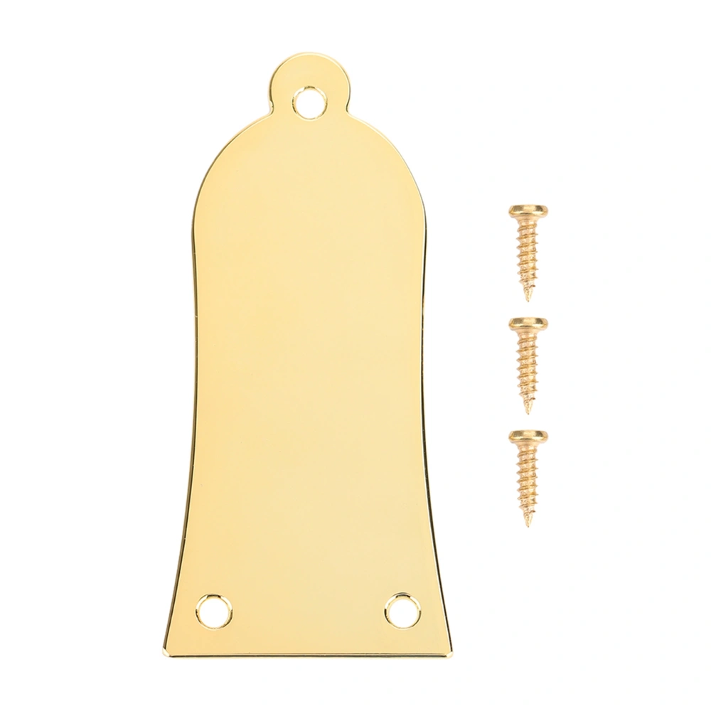 3 Holes Metal Truss Rod Cover with Screws Guitar Bass Replacement(Gold)