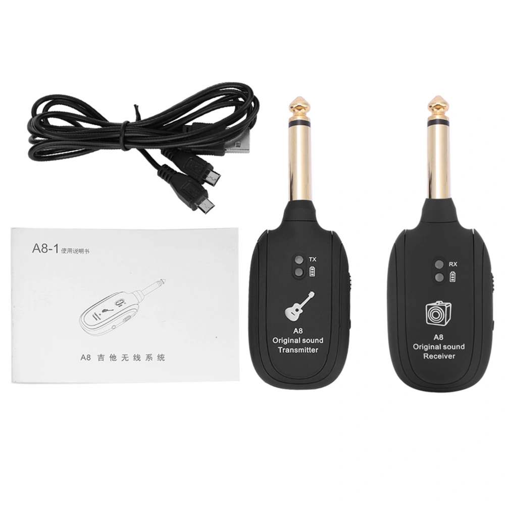 Wireless Audio Transmission Set with Receiver Transmitter for Electric Guitar Bass Violin