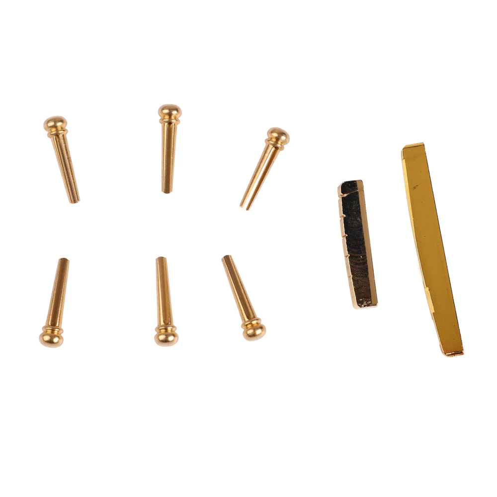 Guitar Accessory Set Bridge Peg Nut Saddle Instrument Part Kit for Acoustic Guitars