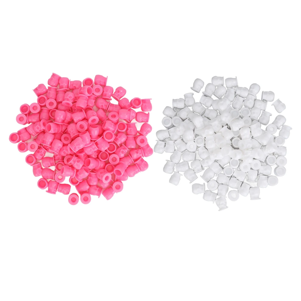 400pcs Tattoo Ink Cups Skull Shaped Stable Base Disposable Thickened Microblading Pigment Cups Pink White