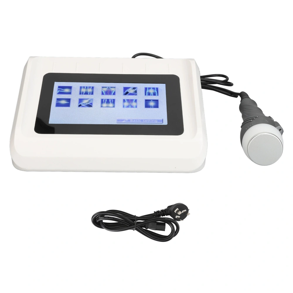 Physical Ultrasound Machine Intelligent Silver Black Handle Reduce Soreness Promote Blood Circulation Massaging Ultrasound Physical Treating Equipment 100‑240V AU Plug