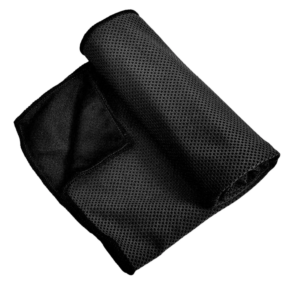 Cooling Towel Foldable Portable Absorb Sweat Microfiber Chilly Ice Towel for Sports Travel Yoga Black