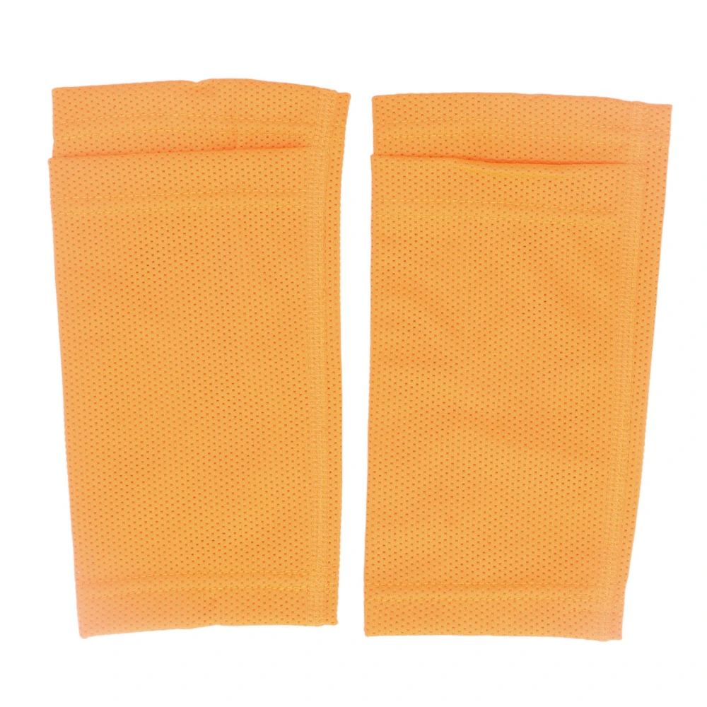 1 Pair Kids Youth Soccer Shin Guards Sleeves Breathable Reduce Shocks Injuries Shin Pads Sleeves for Middle Child Orange