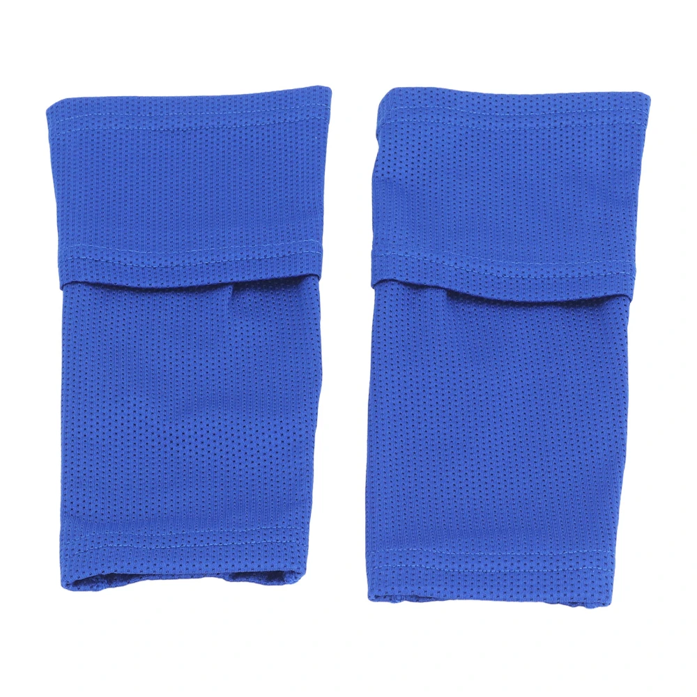 1 Pair Soccer Shin Guards Socks Prevent Slip Double Layers Leg Protection Shin Socks for Football Games L (Top: 24cm / 9.4in, Bottom: 20cm / 7.9in)