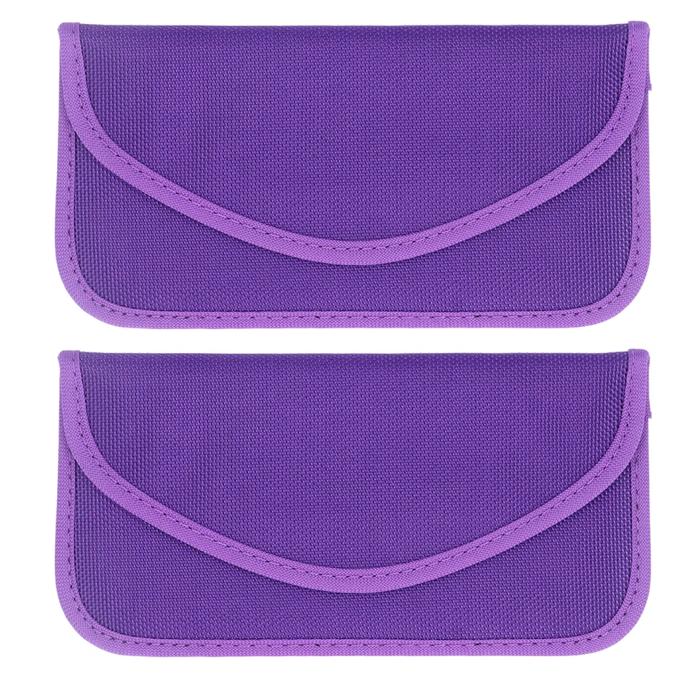 2pcs Faraday Bag Anti Hacking Anti Degaussing Storage Signal Blocking Bag for Cell Phone Purple