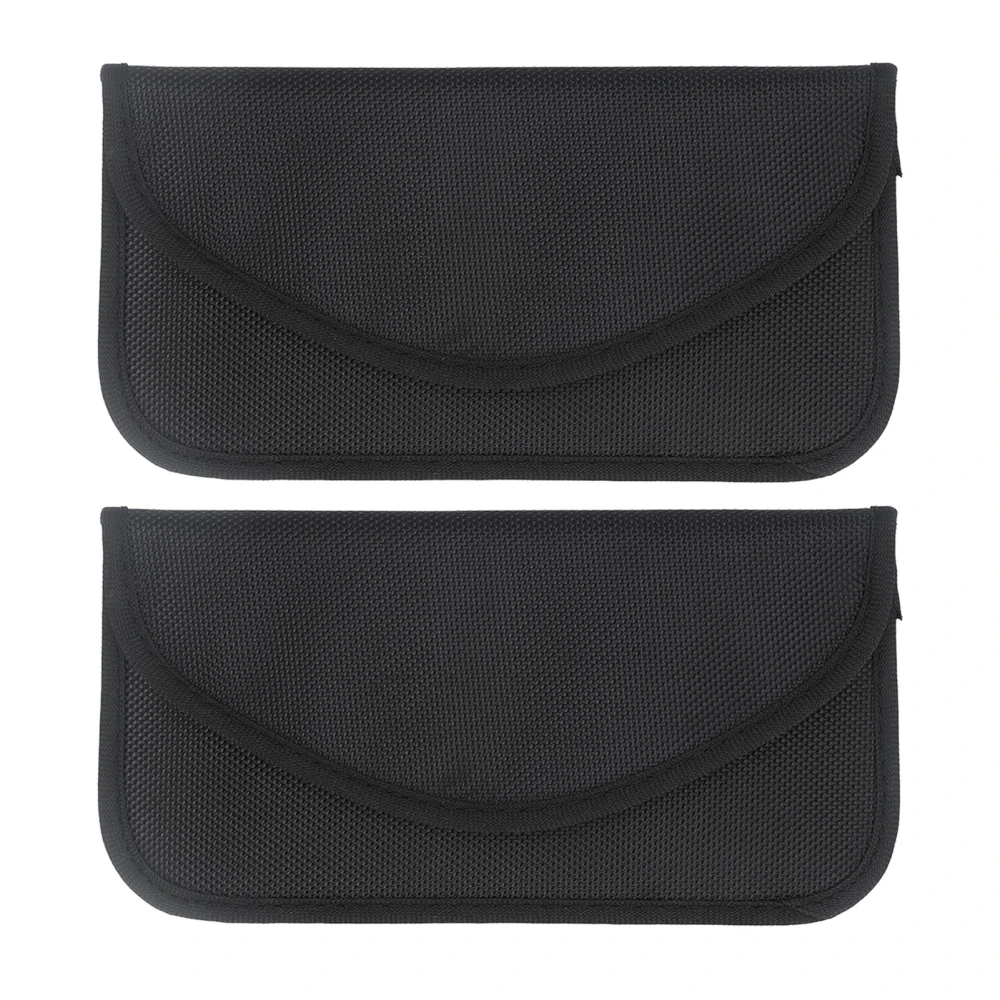 2pcs Faraday Bag Anti Hacking Anti Degaussing Storage Signal Blocking Bag for Cell Phone Black