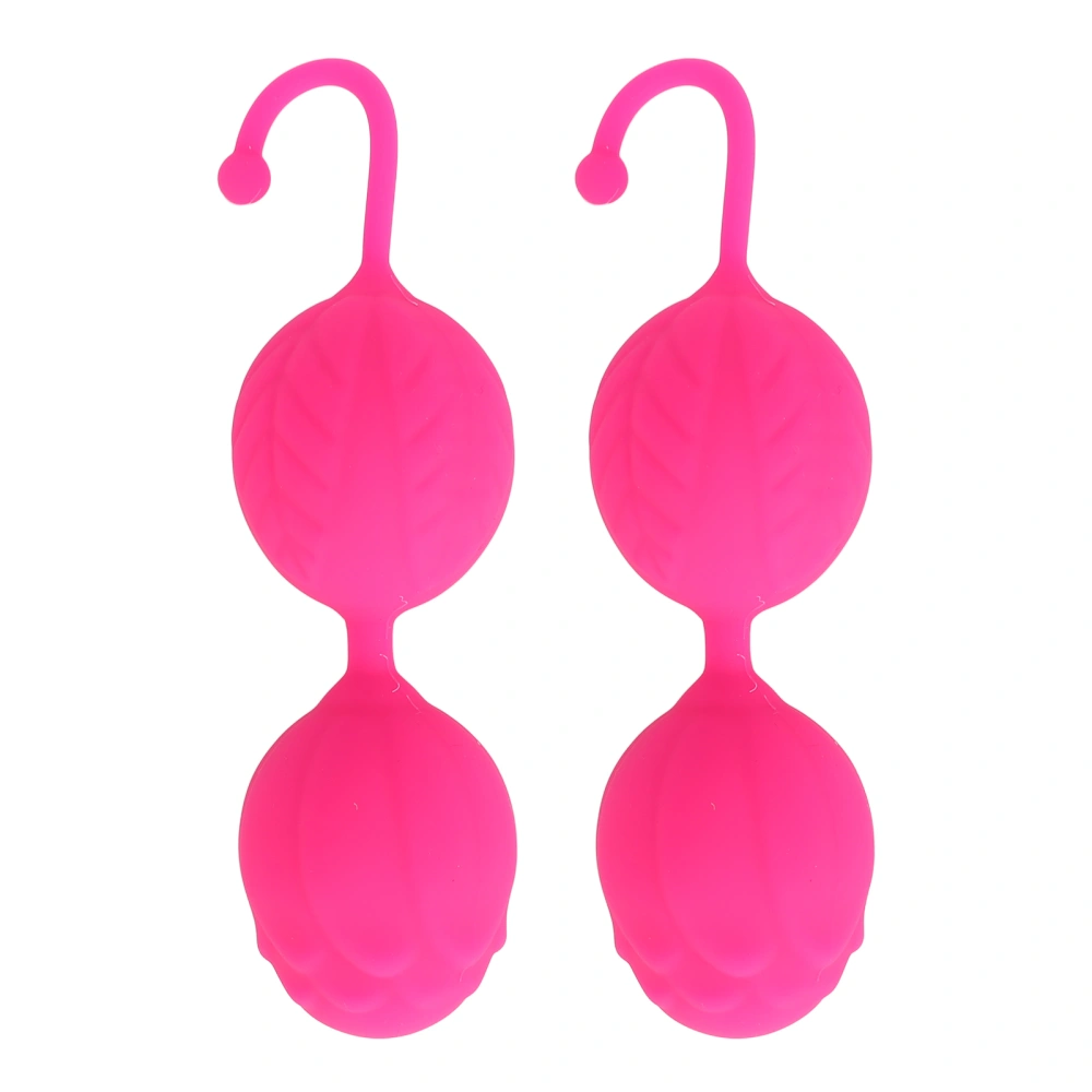 2pcs Pelvic Floor Muscle Trainer Ball Strengthening Tightening Silicone Pelvic Trainer Exercise Ball for Women Rose Red