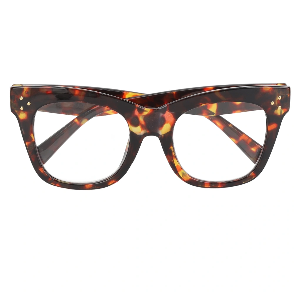 Blue Ray Blocking Reading Glasses Fashion Testudinarious Eye Protection Flexible Hinge PC Gaming Glasses +250 Brown