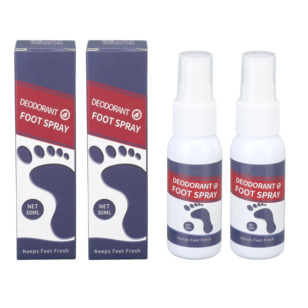 2pcs Foot Care Spray Odor Eliminator Moisturizing Nourishing Calluses Removal Dry Cracked Heels Spray 30ml