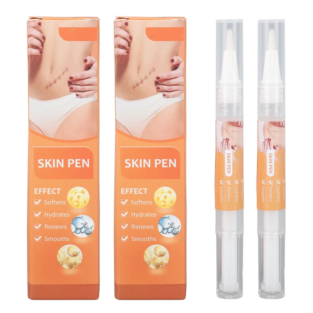 2pcs Skin Repair Pen Scar Fading Stretch Marks Removal Promote Collagen Skin Smoothing Pen