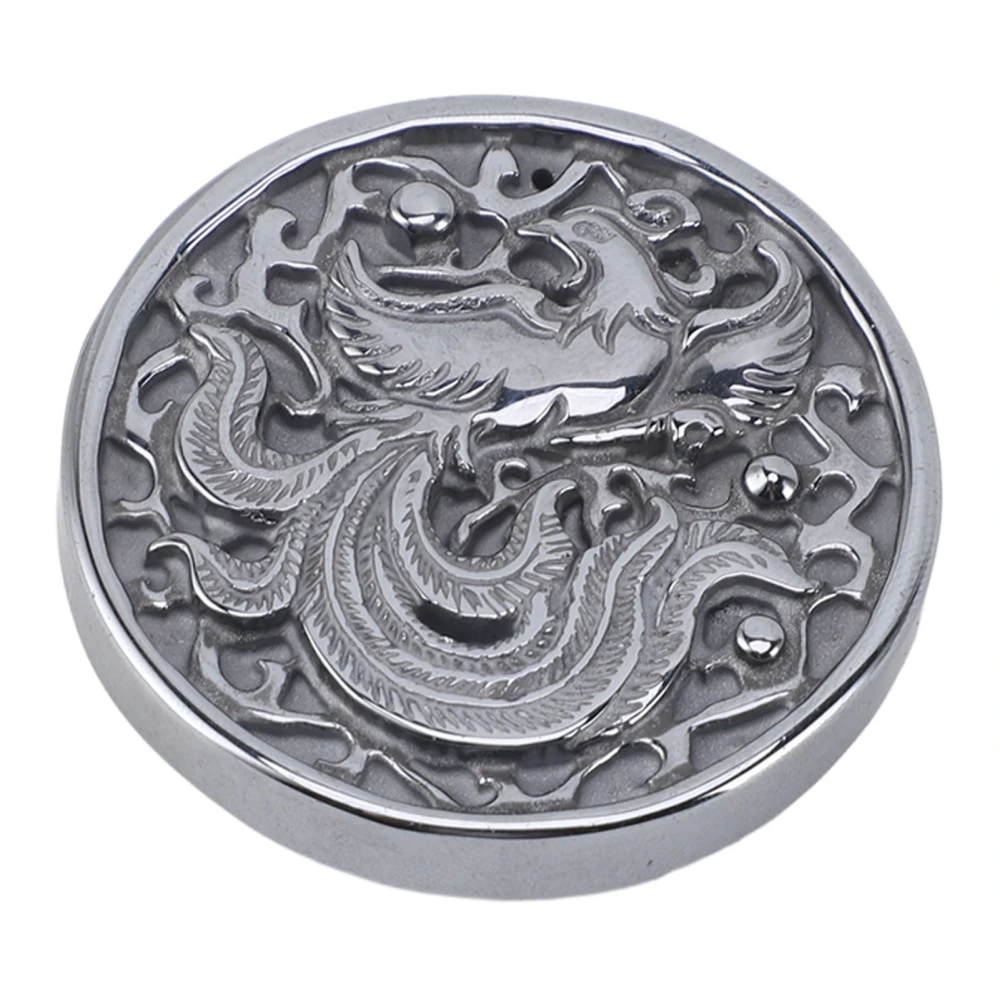 Terahertz Pendant Phoenix Totem Round Stylish Stone Therapy Pendant for Men Women Birthday Anniversary Gift
