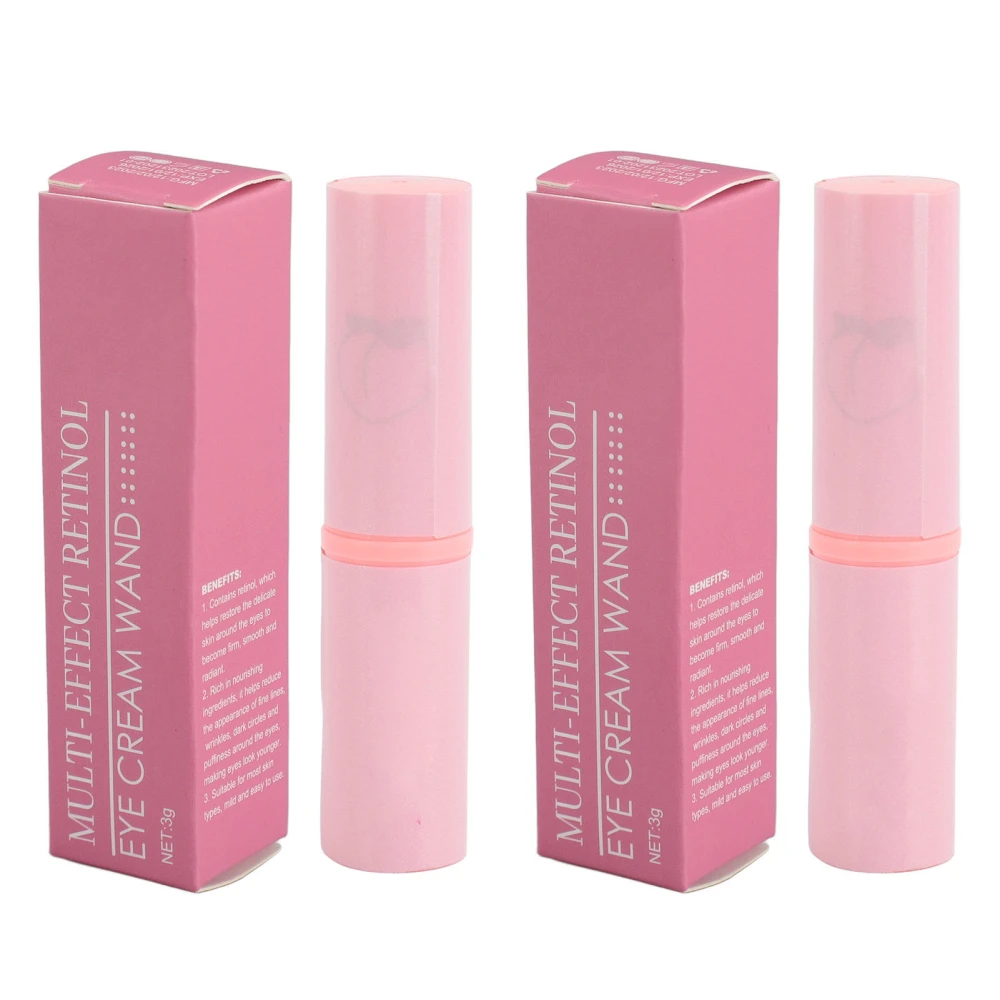 2pcs Eye Cream Wand 3g Jojoba Oil Reduce Fine Line Improve Skin Elasticity Firming Tightening Rejuvenates Anti Wrinkle Eye Cream Stick