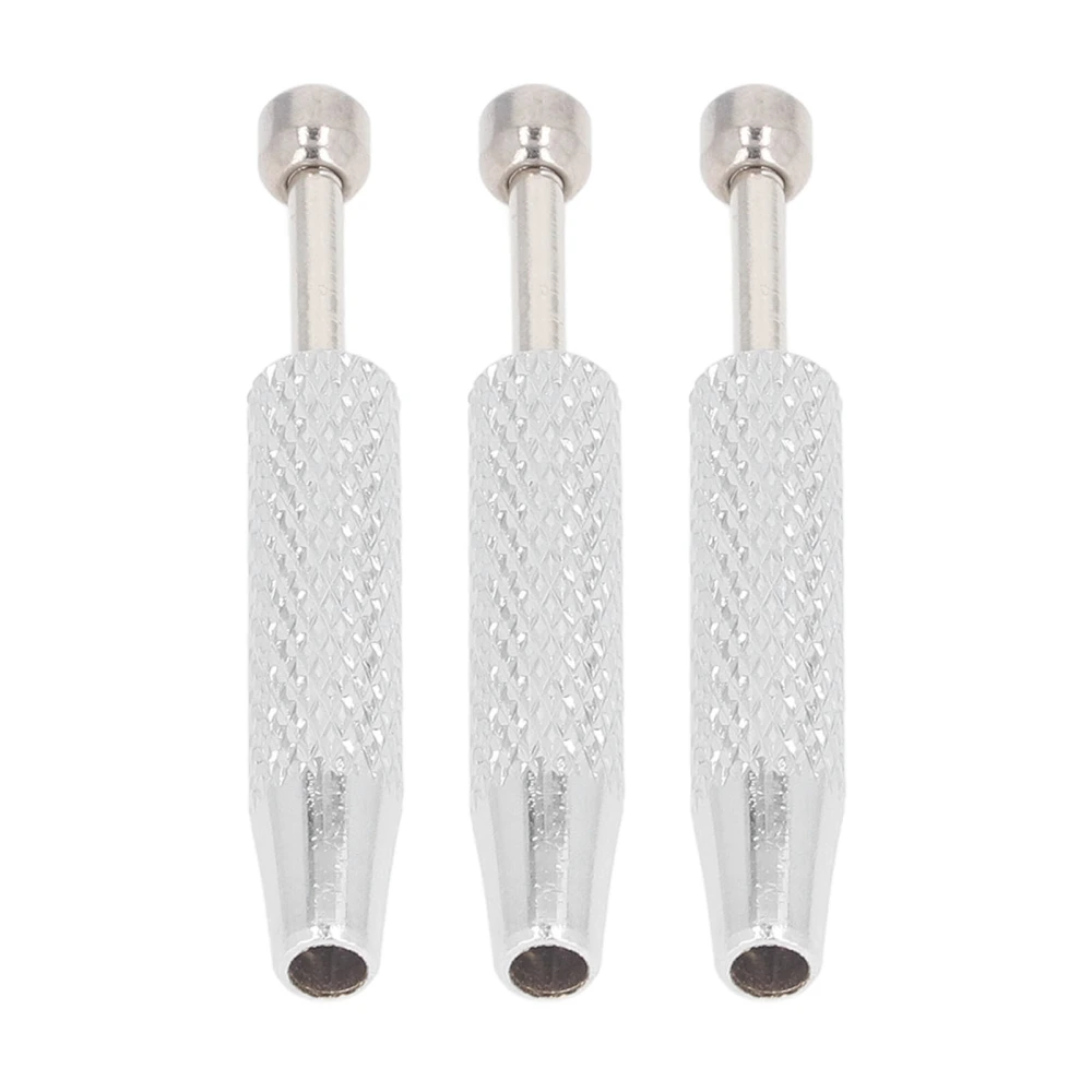 3pcs Piercing Ball Grabber Tool Short Anti Slip 4 Prong Diamond Claw Tweezers for Tiny Objects