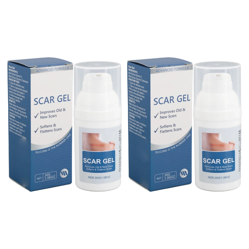 2pcs Surgical Scar Gel 1.1 Oz Repairing Lighten Mark Deep Moisturizing Scar Removal Gel