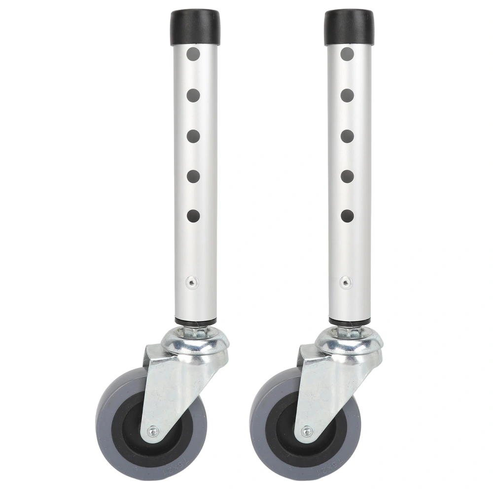 Walker Wheels Universal Rotating Adjustable Height Replacement Seniors Walker Front Caster for Elderly 2pcs