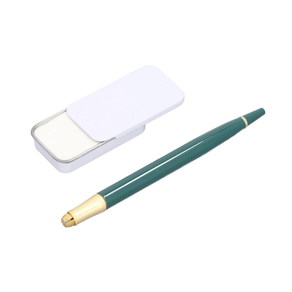 Dark Green Microblading Pen Brow Mapping Paste Washable Manual Eyebrow Pen White Paste