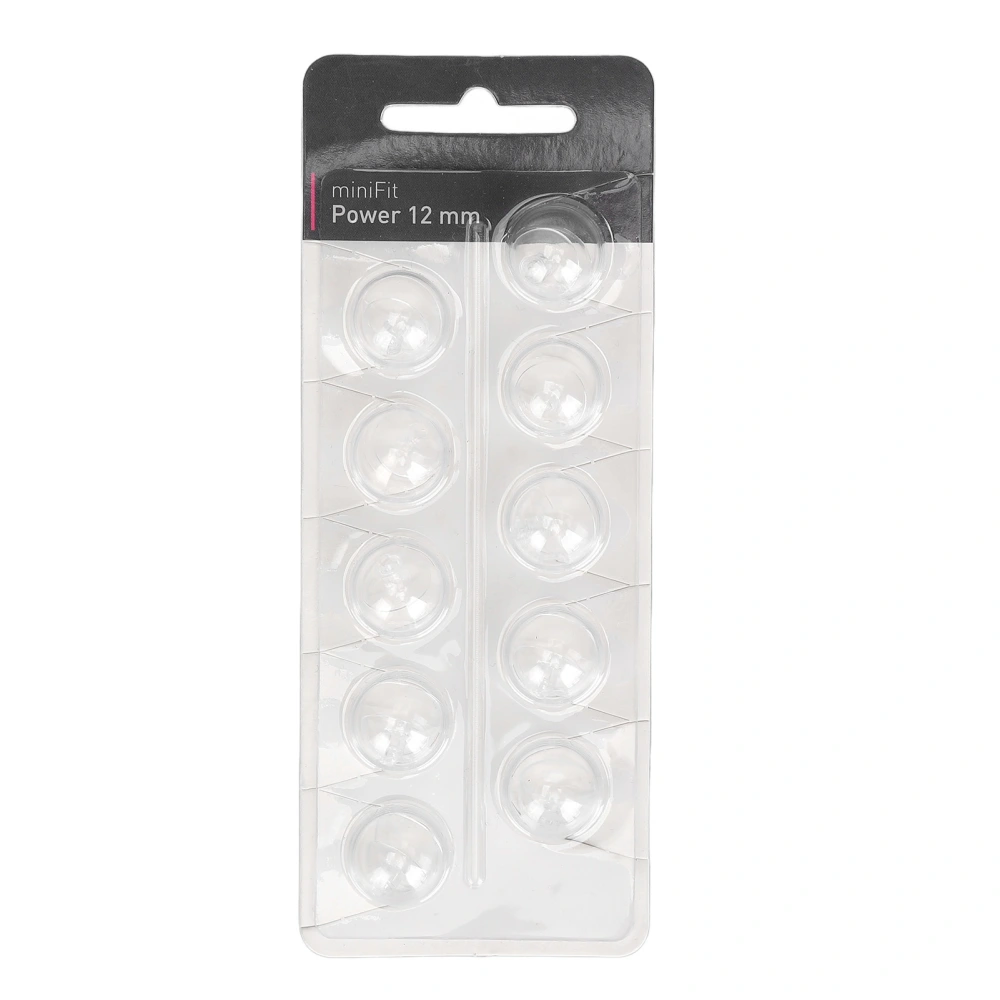 10PCS Sound Amplifier Click Sleeve Double Layer Closed Eardrum Head Sound Aid Domes Tips for MiniFit Power High Translucent 0.5in