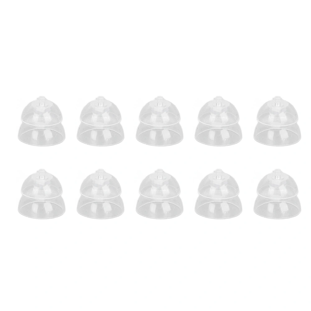 10Pcs Sound Amplifier Tips Silicone Anti Static Noise Reduction Double Layer Sound Aid Ear Piece Close Domes 12mm / 0.47in