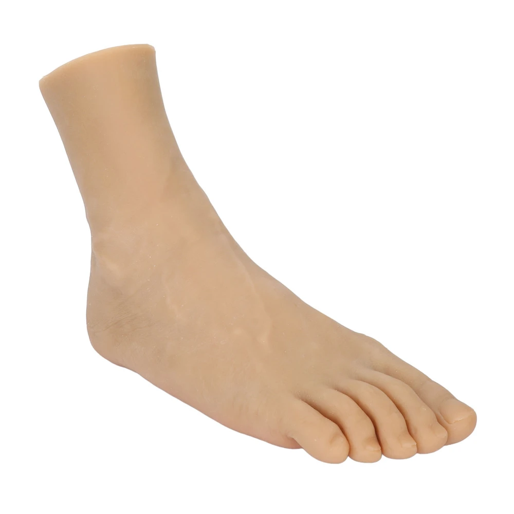 Male Fake Foot Model High Simulation Flexible Clear Texture Human Male Foot Model for Tattoo Practice Shoes Display Socks Display Right Foot