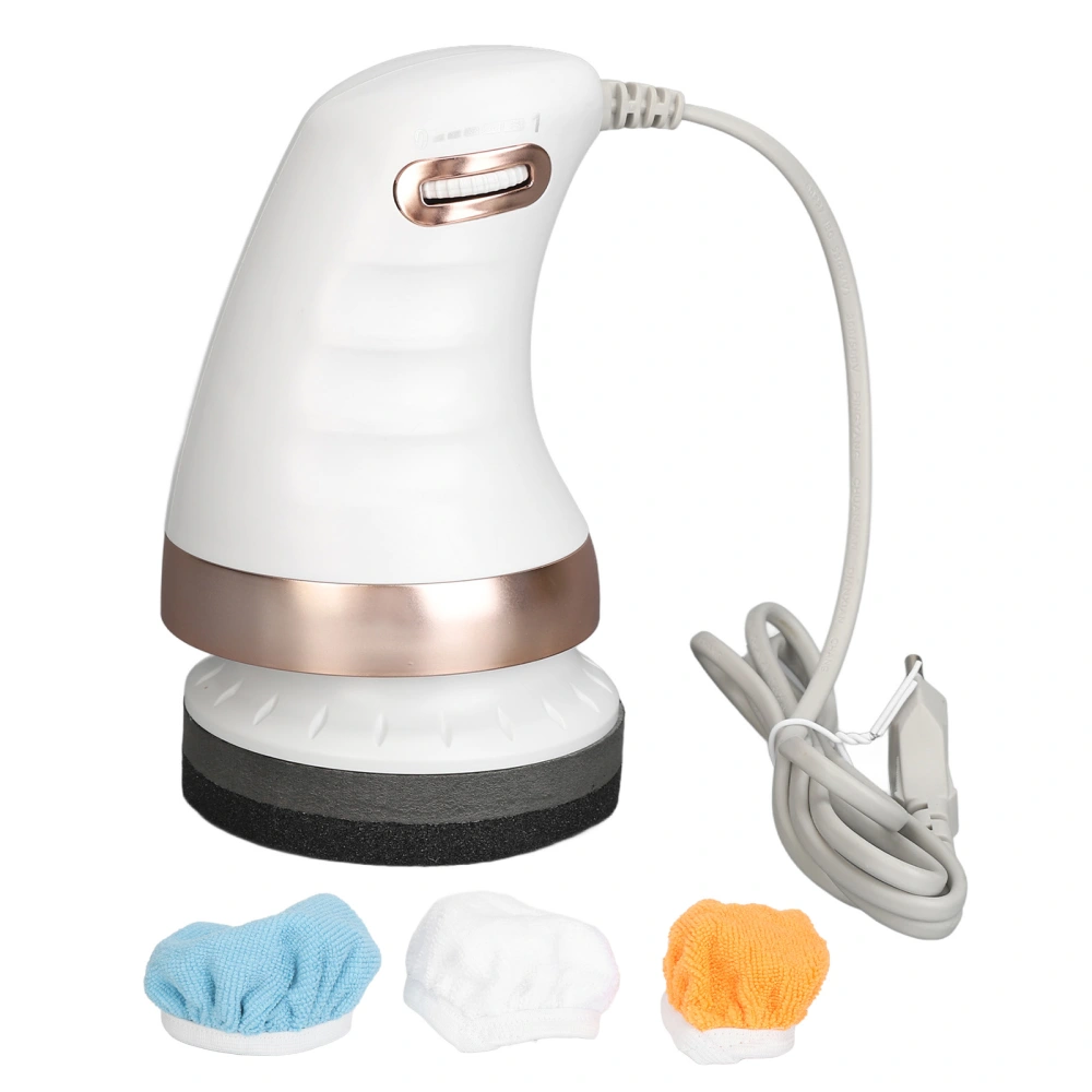 Body Sculpting Machine Cellulite Massager with Sponge Head 3 Cloth Cover Adjustable Handheld Cellulite Remover for Belly Leg Arms White EU Plug 220V