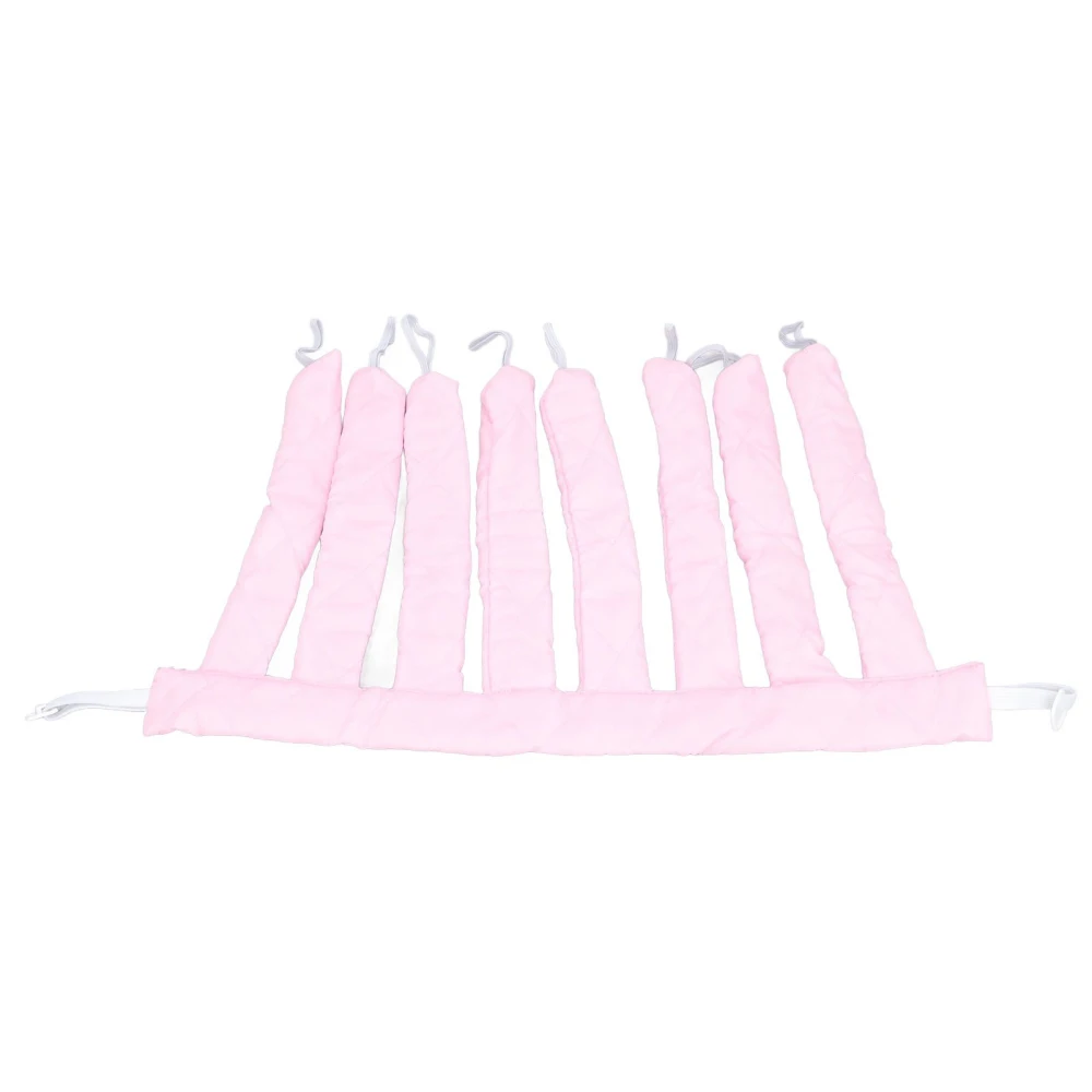 Heatless Curlers 8 Claw Detachable Lightweight Portable Soft Hair Rollers for Women Girls Roseate