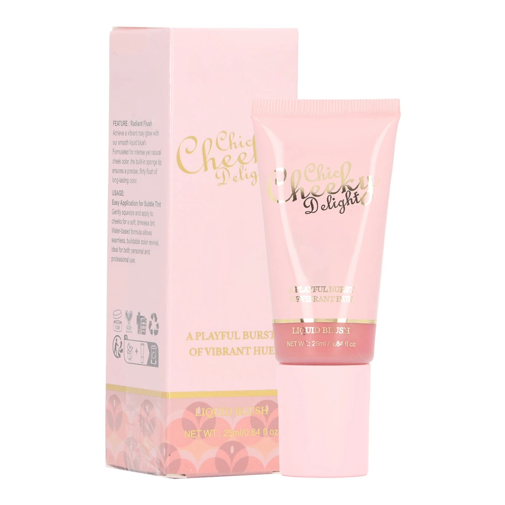 Shimmering Liquid Blush Wand with Cushion Applicator Blendable Light Reflecting Liquid Blush Beauty Wand 04