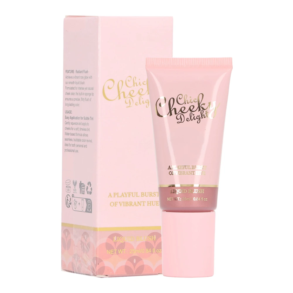 Shimmering Liquid Blush Wand with Cushion Applicator Blendable Light Reflecting Liquid Blush Beauty Wand 05