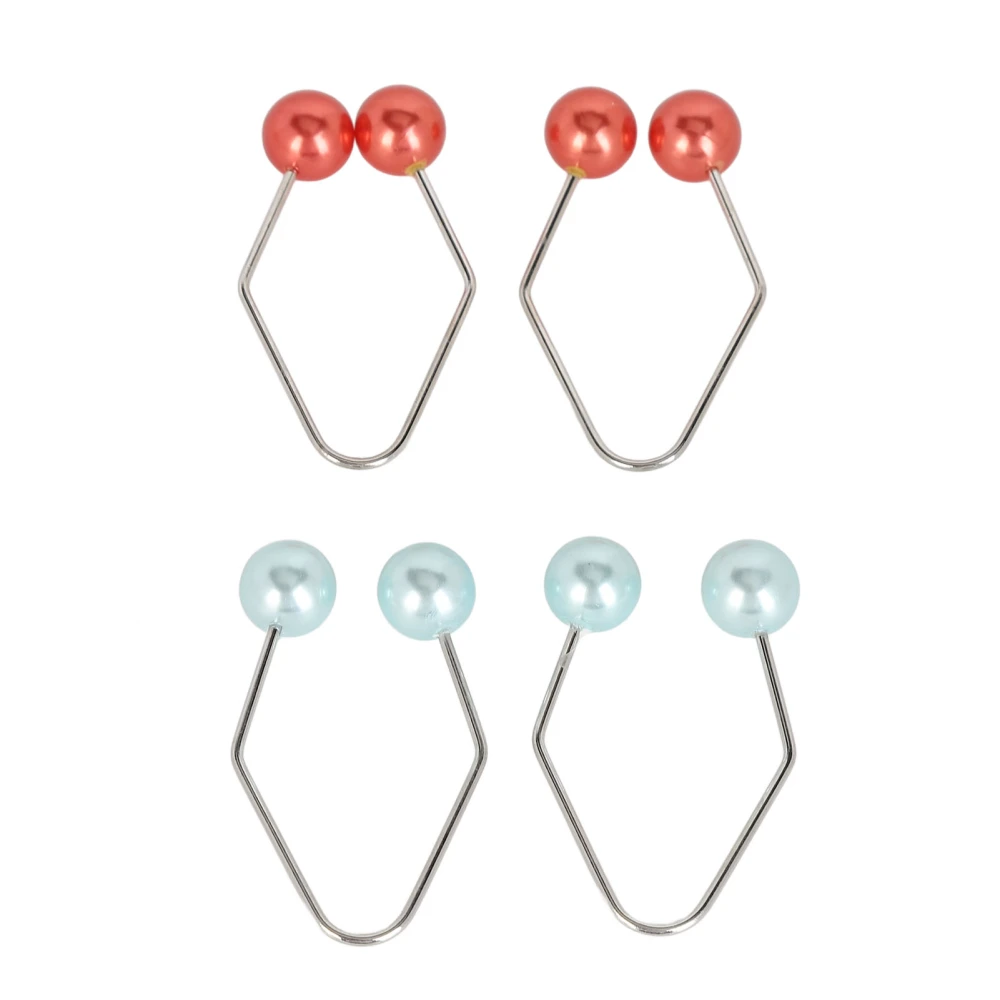 2 Pair Dimple Trainer Piercing Free Easy To Wear Enhanced Smile Dimple Maker Balls Tool for Face Cheek Red + Blue