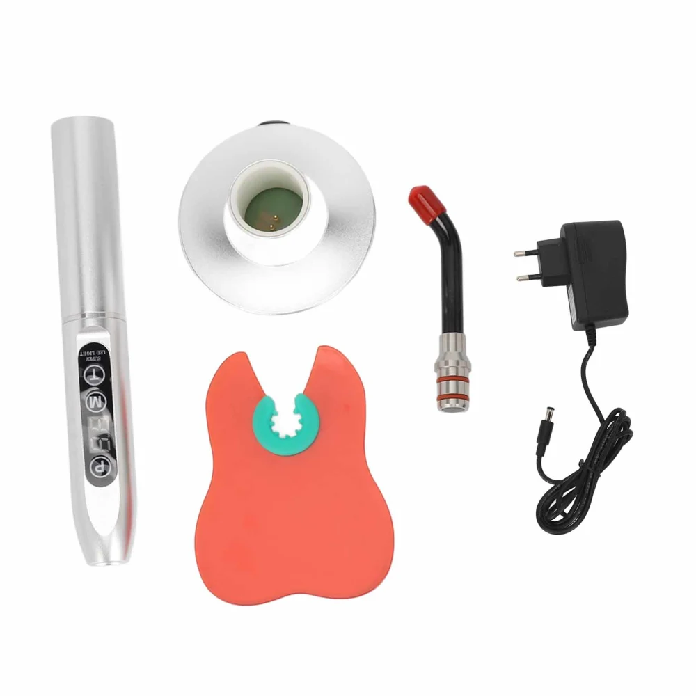 Red Infrared Light Cold Sore Device with Pointer Tip Wound Healing 3 Gears 2000mAh Fever Blister Red Infrared Light Device 100‑240V EU Plug