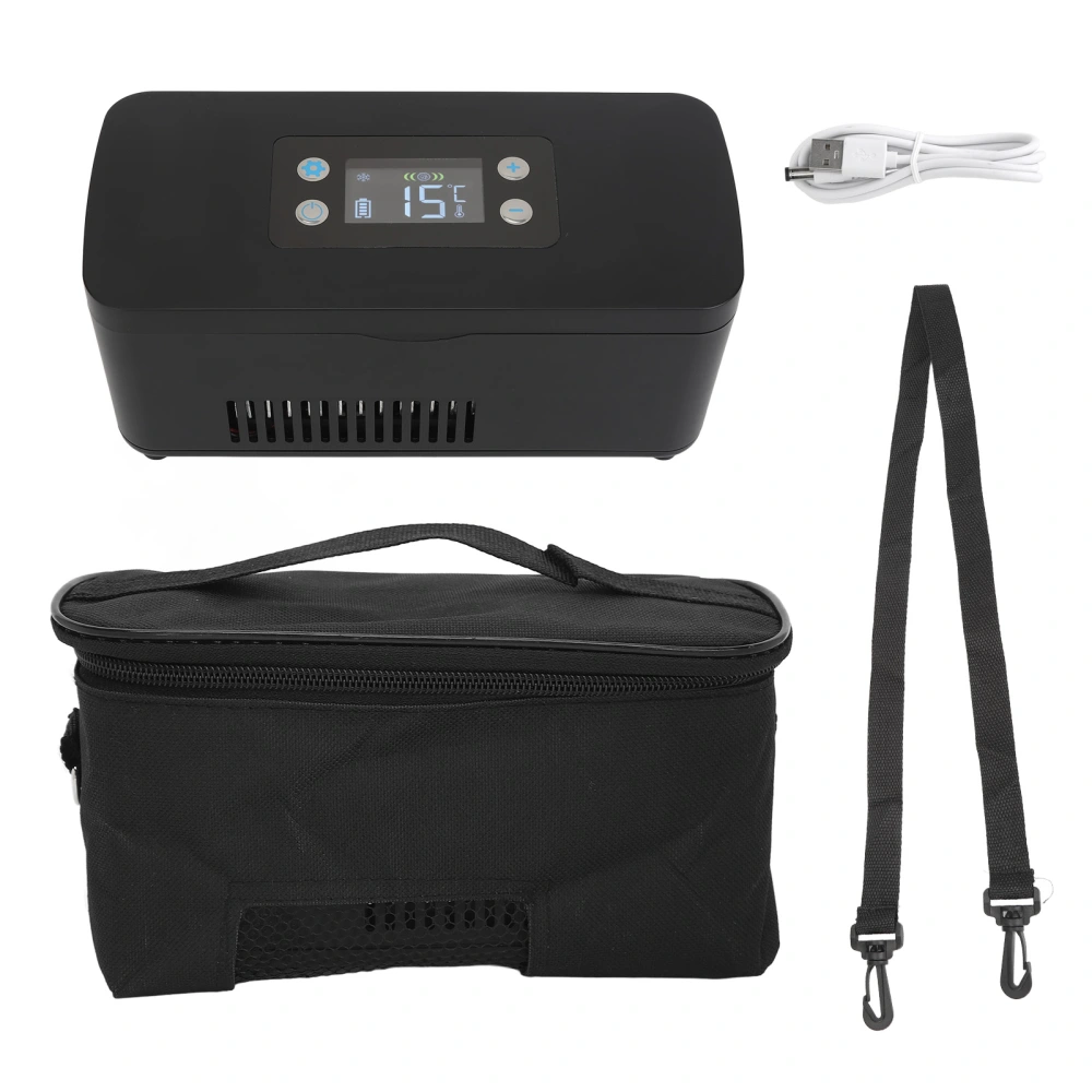 Insulin Cooler Travel Case Professional Fast Cooling Efficient Safe Portable Insulin Cooler Box with LED Display for Car Home Travel