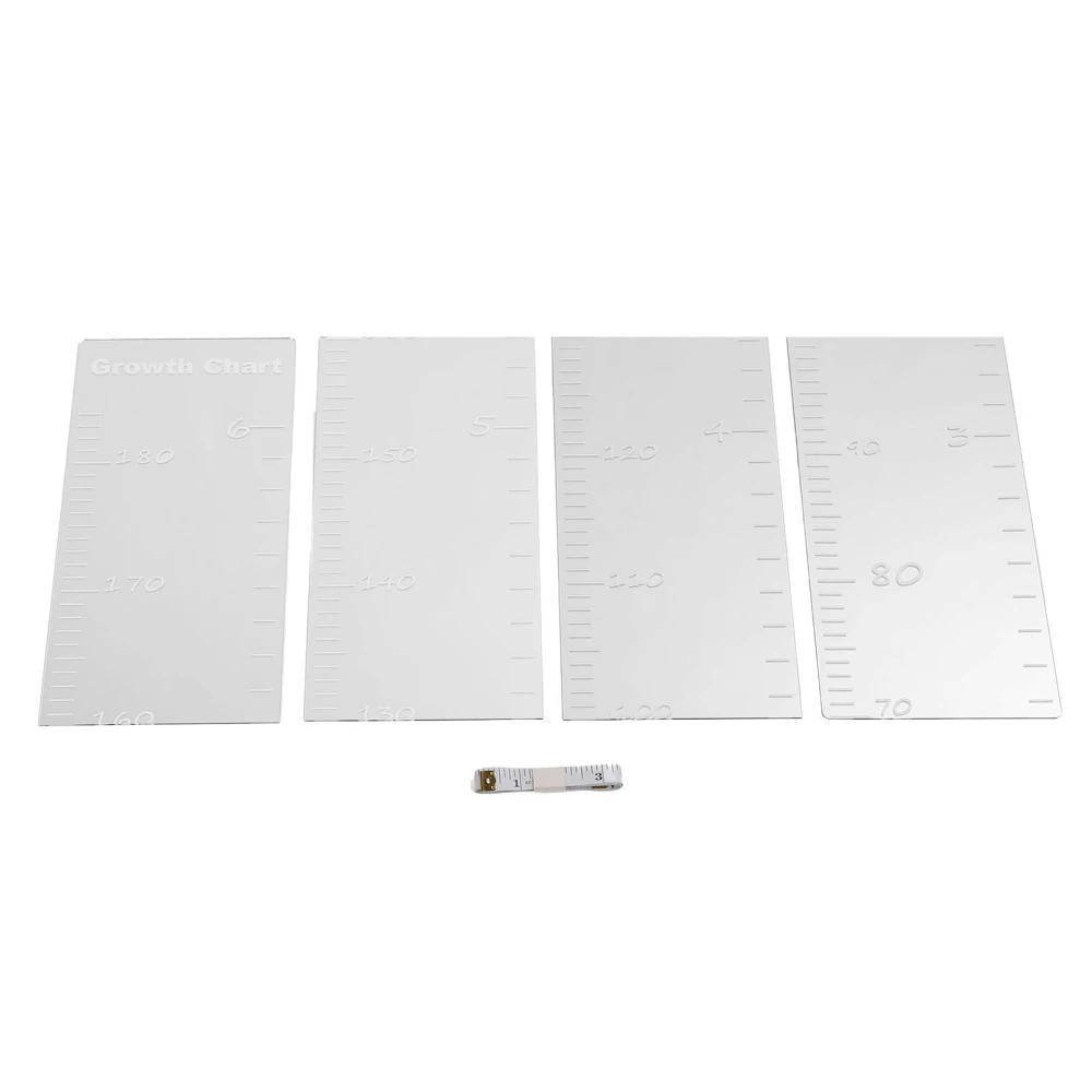 Growth Chart Mirror for Kids Shatterproof Acrylic Wall Adhesive Height Ruler Mirror Height Measurement Ruler with Measuring Tape
