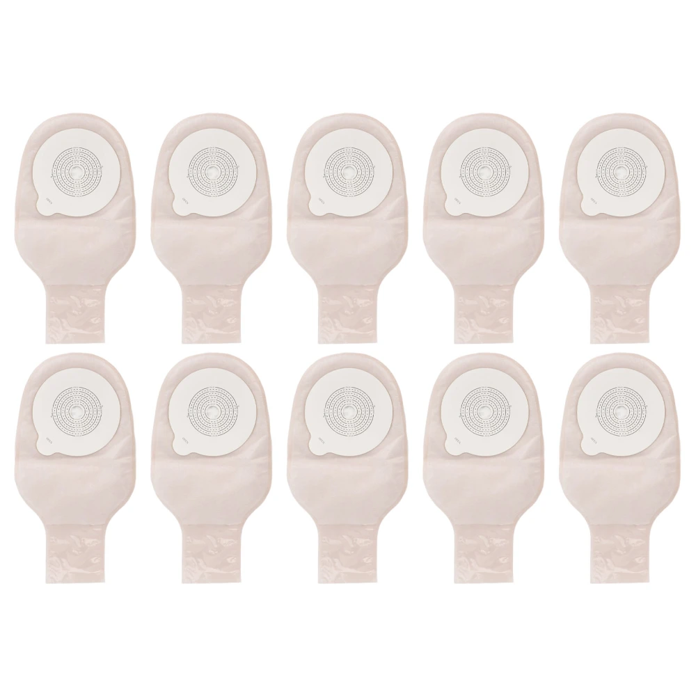 10pcs Disposable Colostomy Bag High Adhesion Prevent Odor Overflow One Piece Drainable Ostomy Pouch