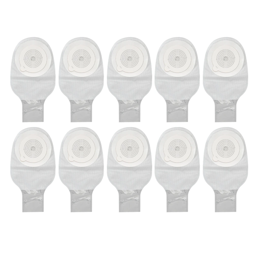 10PCS Disposable Colostomy Bag Activated Carbon Sheet Transparent Ostomy Pouch with Open Design