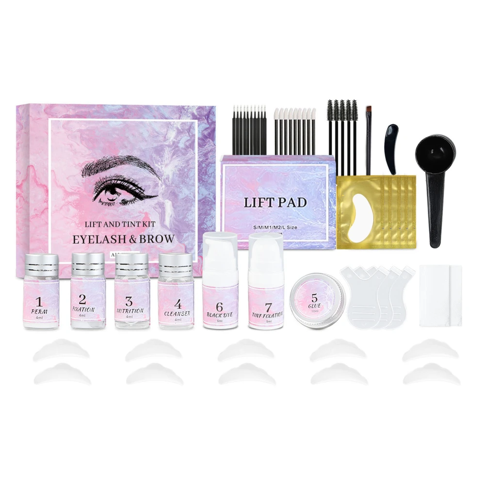 Eyelash Eyebrow Lamination Kit Professional Fast Styling 16ml Liquid 20ml Cream Instant DIY Eye Brow Lift Kit