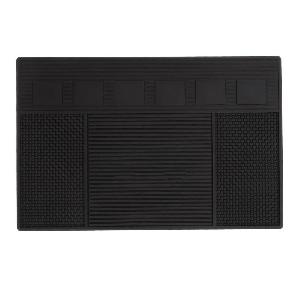 Barber Tool Organizer Mat Prevent Slip Silicone Hair Tool Mat Work Station Pad for Salon Barbershop