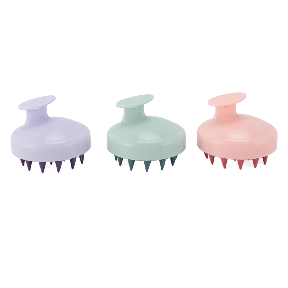 3pcs Silicone Hair Scalp Massager Soft Waterproof Scalp Massager Shampoo Brush for Home Salon