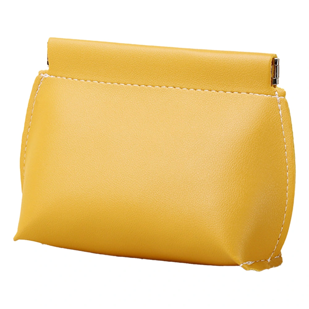 Lipstick Storage Bag Pure Color Waterproof PU Leather Small Change Purse for Earphone Keys